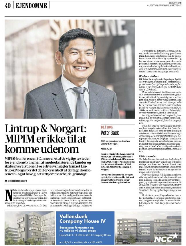 Forsiden af Berlingske Business Ejendomme
